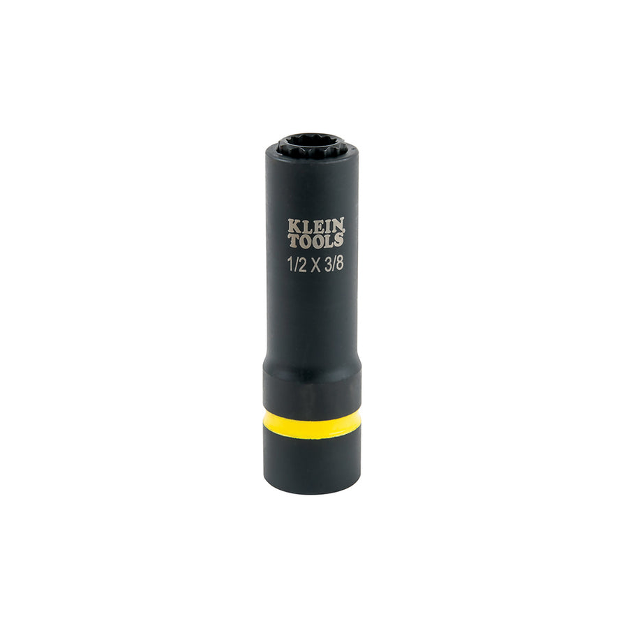 Klein 2-in-1 Impact Socket, 12-Point, 1/2 and 3/8-Inch (66011)