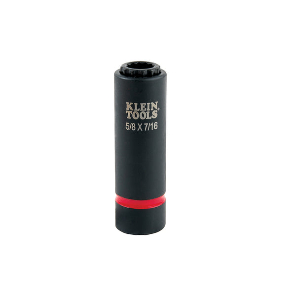 Klein 2-in-1 Impact Socket, 12-Point, 5/8 and 7/16-Inch (66012)