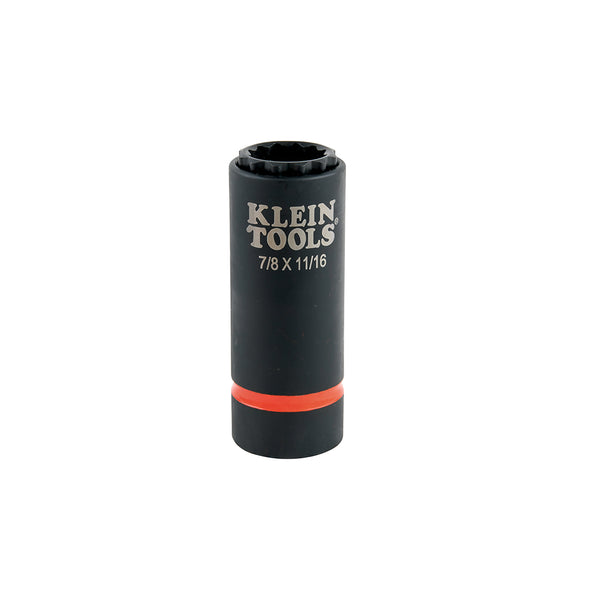 Klein 2-in-1 Impact Socket, 12-Point, 7/8 and 11/16-Inch (66014)