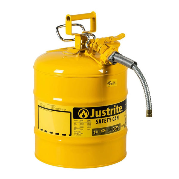 Justrite 5 Gallon Yellow Diesel Safety Can Type Ll (7250220)