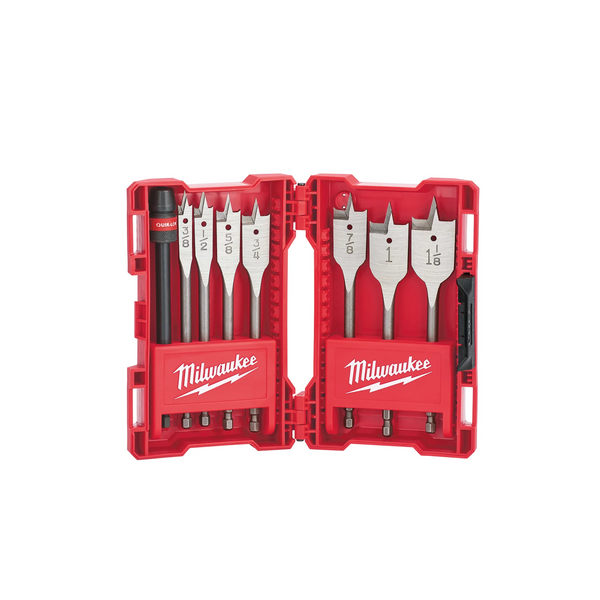 Milwaukee 8PC Flat Boring Bit 6" Universal Set (49-22-0175)