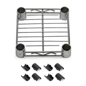 8"d Chrome Wire Shelves with Shelf Clips
