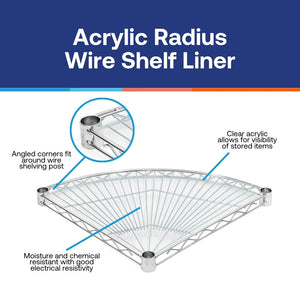 Acrylic Radius Shelf Liners - 2-Pack
