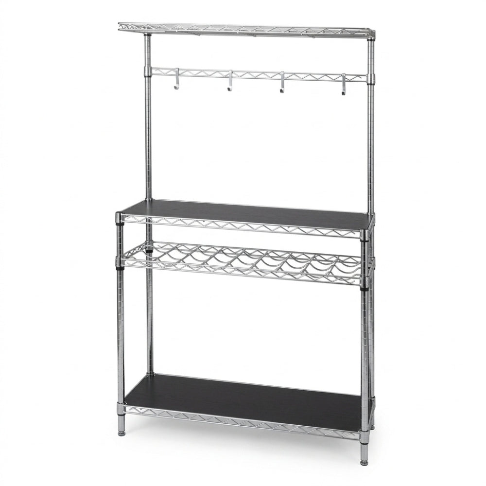 Baker's Rack with Wine Storage - 14"d x 24"w x 64"h