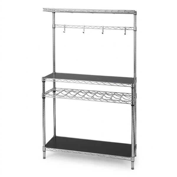 Baker's Rack with Wine Storage - 14"d x 24"w x 64"h