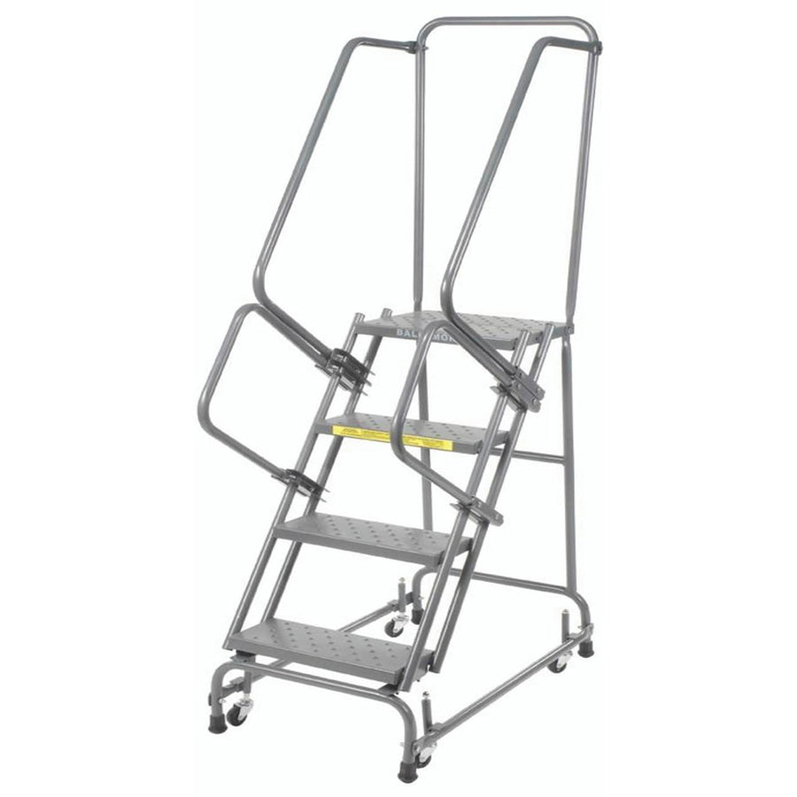 Ballymore 4 Step Rolling Ladder with Spring Loaded Casters