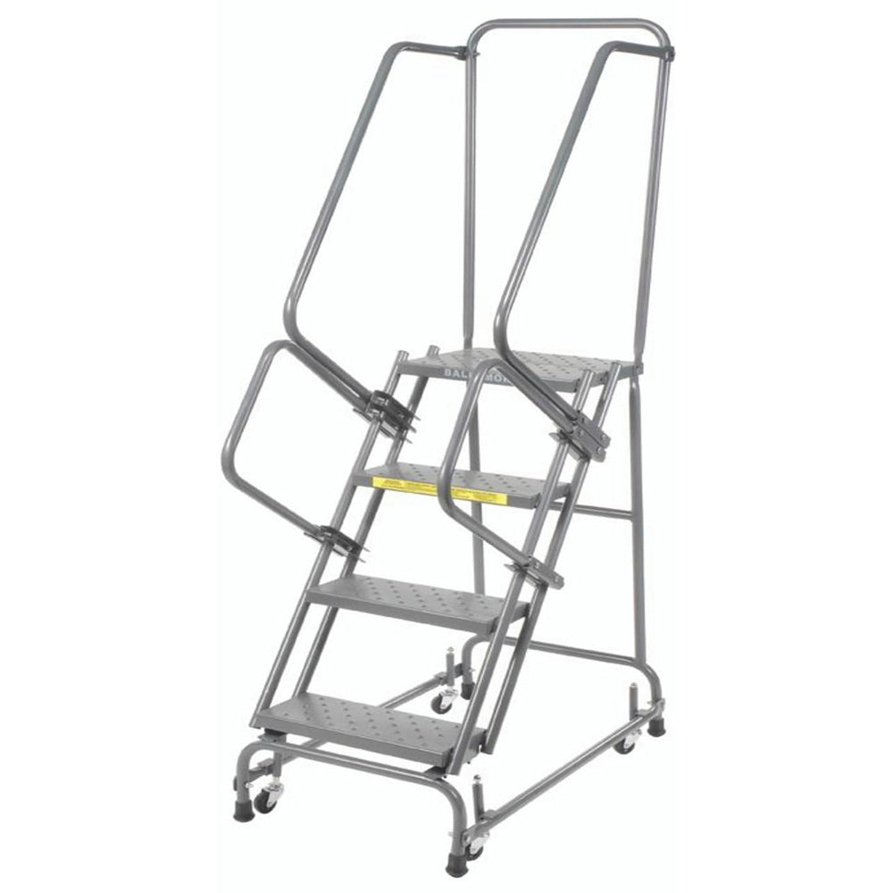 Ballymore 4 Step Rolling Ladder with Spring Loaded Casters