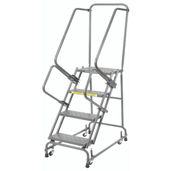 Ballymore 4 Step Rolling Ladder with Spring Loaded Casters