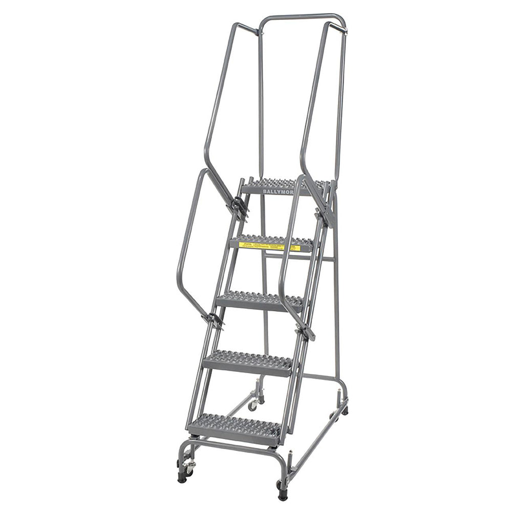Ballymore 5 Step Rolling Ladder with Spring Loaded Casters
