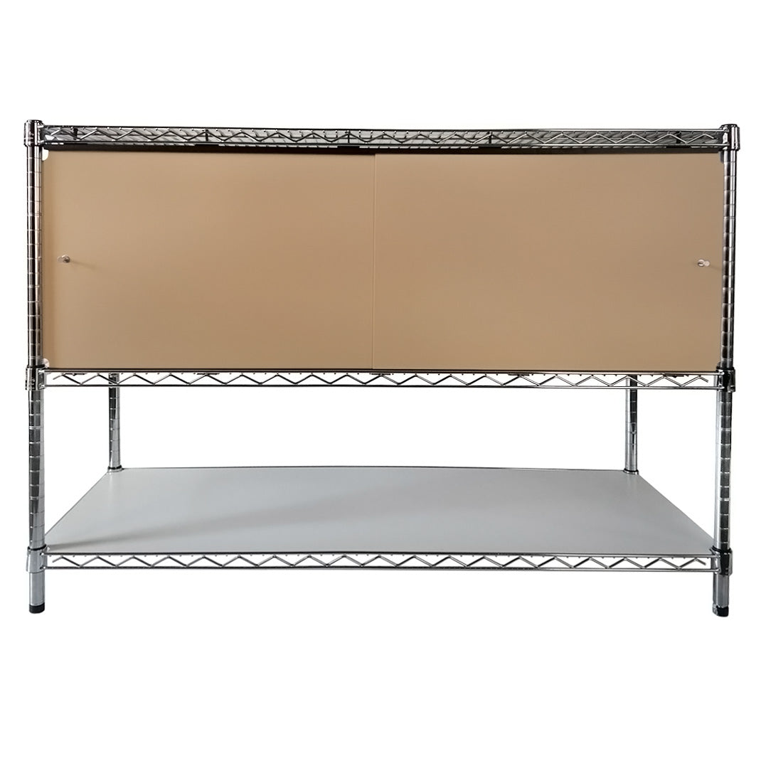 18"d x 36"w x 16"h Sliding Door Wire Shelving Enclosures