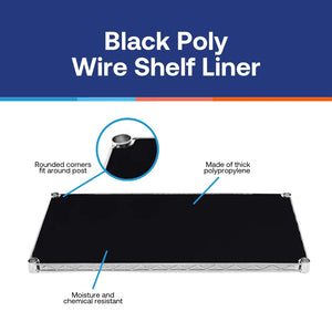 21"d Black Poly Liners - 4-Pack