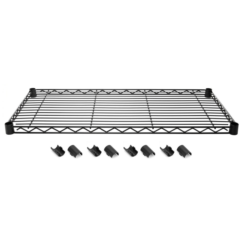 8"d Black Wire Shelves with Shelf Clips