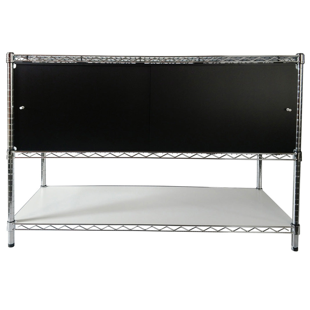 18"d x 60"w x 13"h Sliding Door Wire Shelving Enclosures