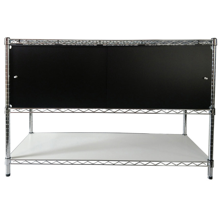 18"d x 72"w x 18"h Sliding Door Wire Shelving Enclosures