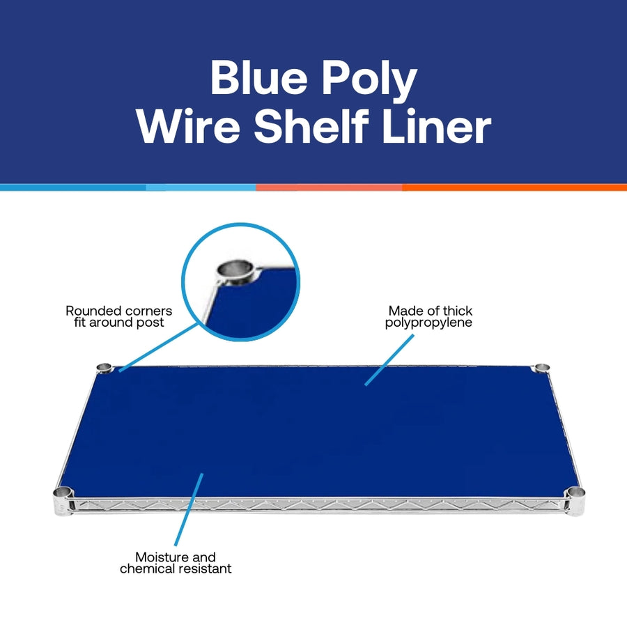 24"d Blue Poly Liners - 4-Pack