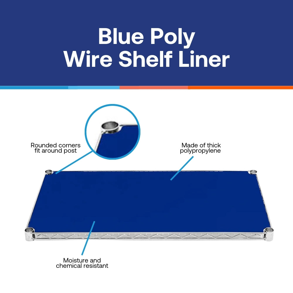 24"d Blue Poly Liners - 4-Pack