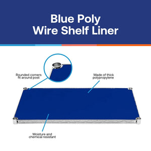 24"d Blue Poly Liners - 4-Pack