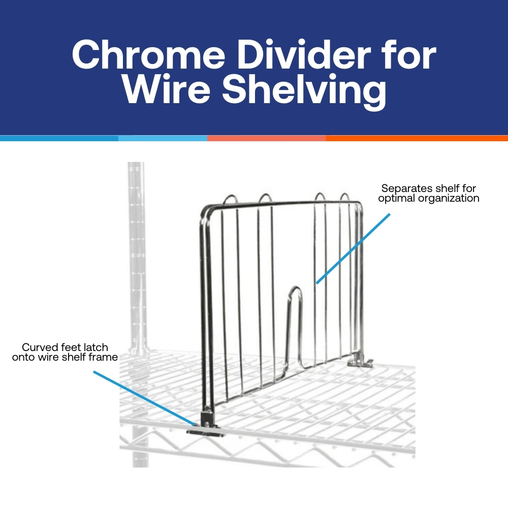 Chrome Dividers for Wire Shelves
