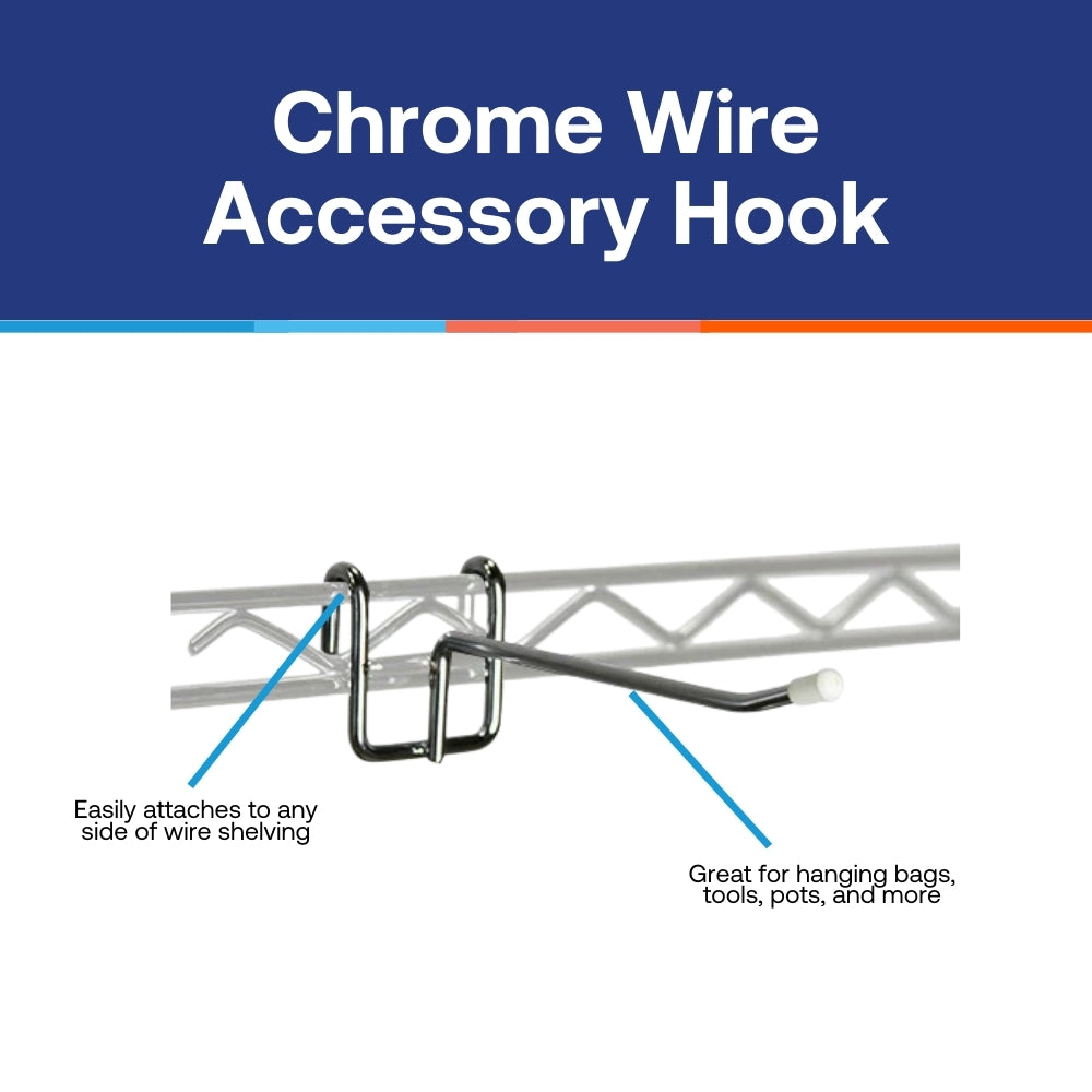 Chrome Wire Accessory Hook (SI-ASMKH6C)