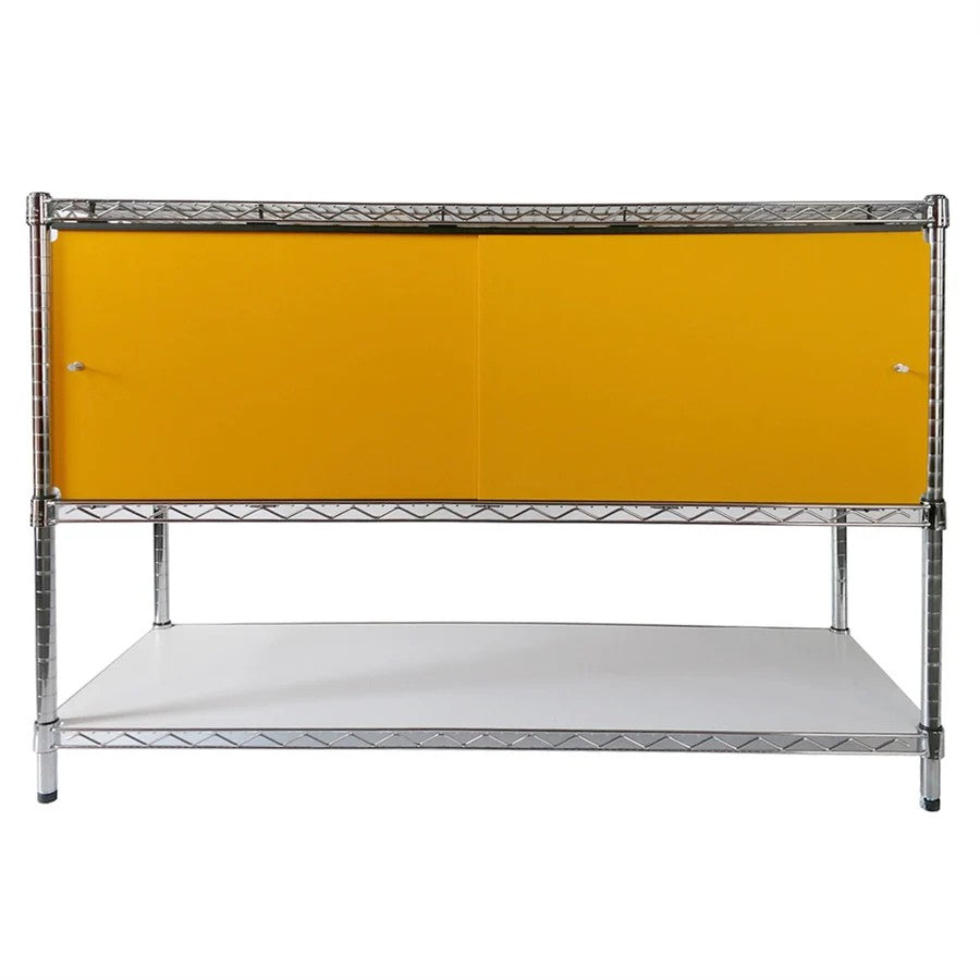 24"d x 36"w x 13"h Sliding Door Wire Shelving Enclosures