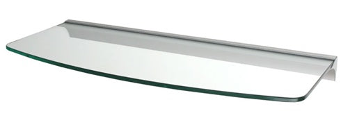 8"d x 24"w Convex Glass Shelf - Clear Glass