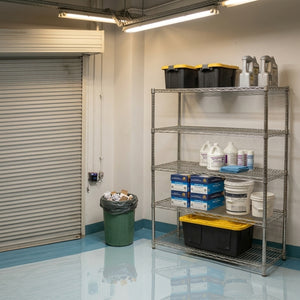 24"d x 30"w Chrome Wire Shelving w/ 5 Shelves