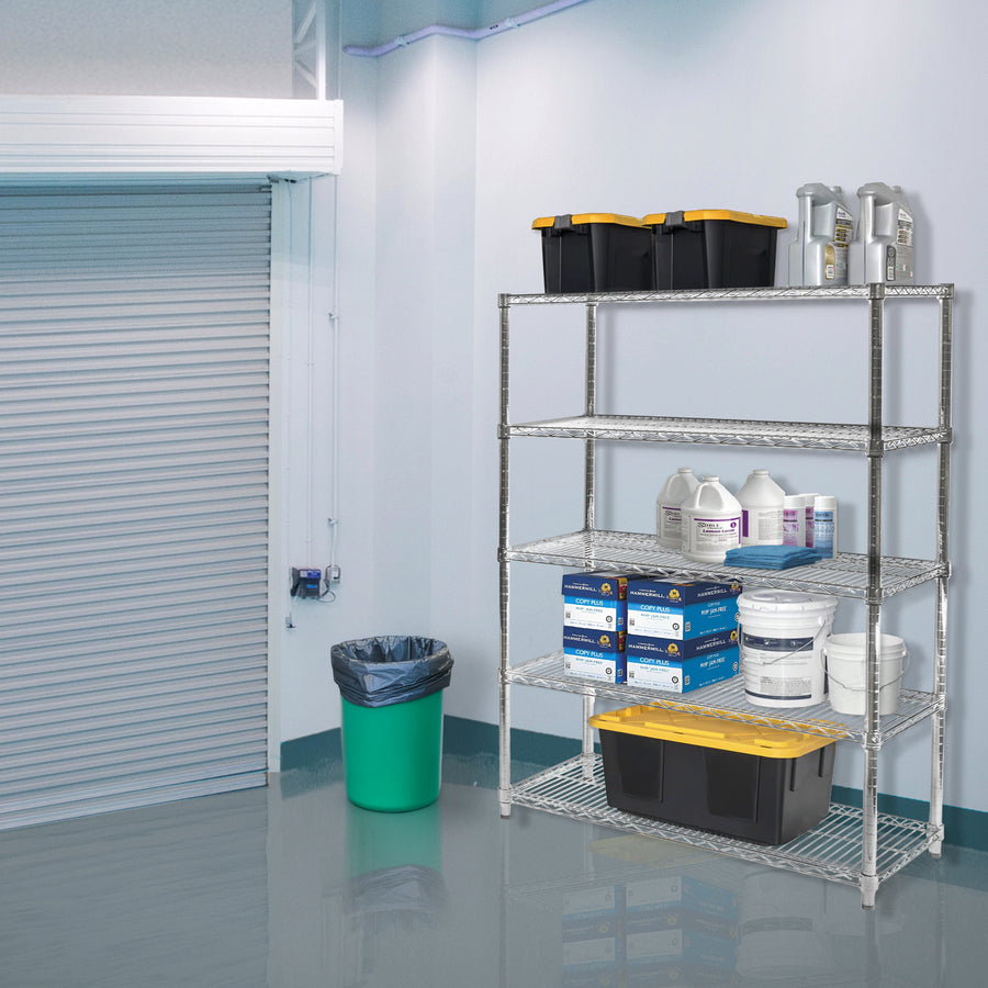 24"d x 30"w Chrome Wire Shelving w/ 5 Shelves