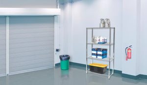 24"d x 30"w Chrome Wire Shelving w/ 4 Shelves