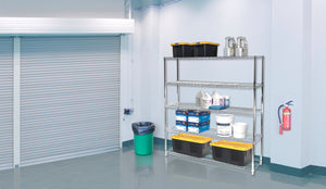 21"d x 60"w Chrome Wire Shelving w/ 5 Shelves