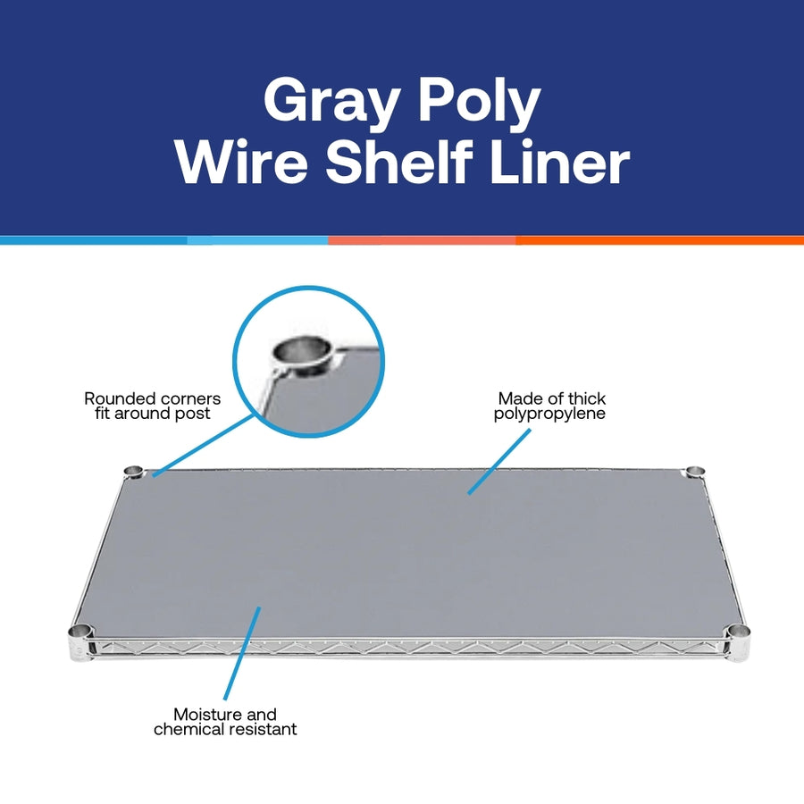 12"d Gray Poly Liners - 4-Pack