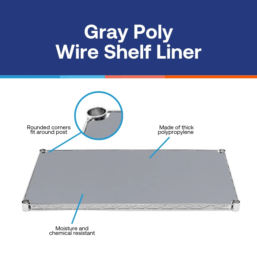 12"d Gray Poly Liners - 4-Pack