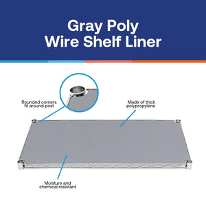 12"d Gray Poly Liners - 4-Pack