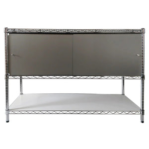 18"d x 72"w x 18"h Sliding Door Wire Shelving Enclosures