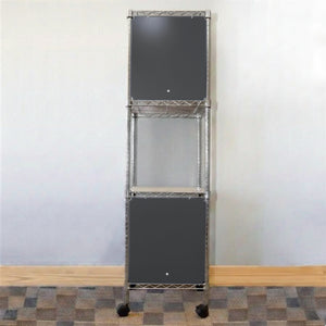 18"d x 24"w x 18"h Swing Door Wire Shelving Enclosures