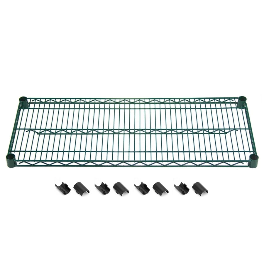 Green Epoxy Wire Shelves with Shelf Clips