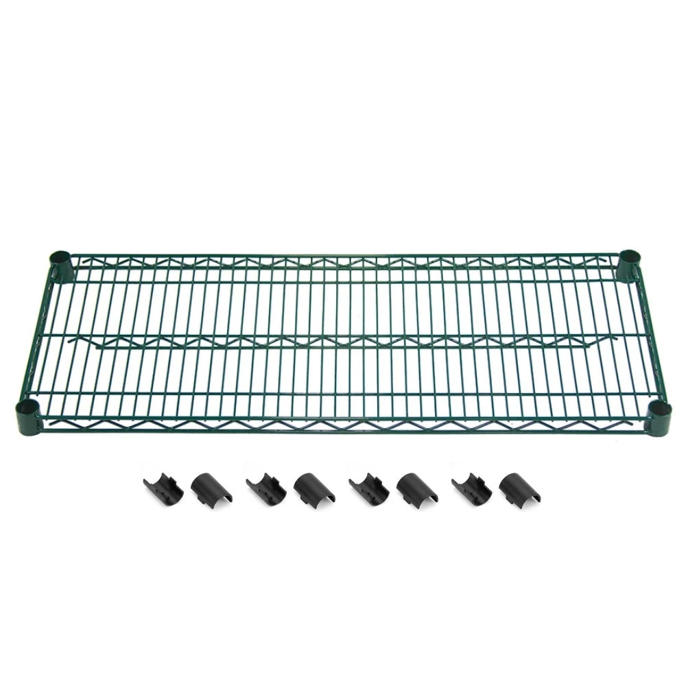 Green Epoxy Wire Shelves with Shelf Clips