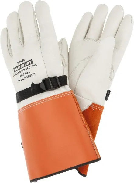 Salisbury Goatskin Insulated Rubber Glove Protectors Size 9-9.5 (ILPG5S)