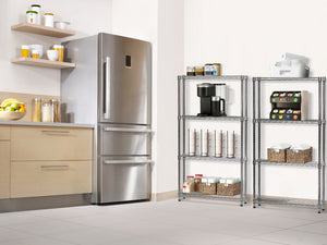 10"d x 36"w Chrome Wire Shelving w/ 4 Shelves