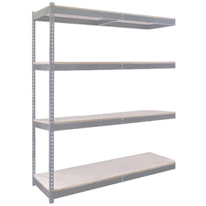 Lyon 24"d 4-Shelf Heavy-Duty Boltless Shelving Add-On Units - Gray