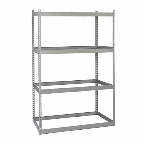 Lyon 36"d 4-Shelf Heavy-Duty Boltless Shelving Starter Units - Gray