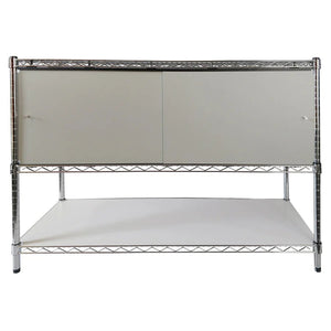 18"d x 72"w x 18"h Sliding Door Wire Shelving Enclosures