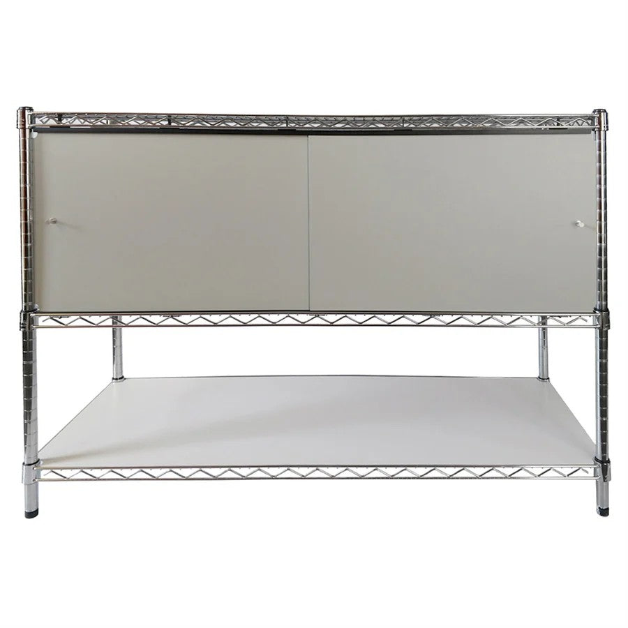 18"d x 48"w x 18"h Sliding Door Wire Shelving Enclosures