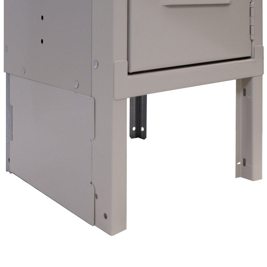 Closed End Bases for Lockers with Legs - Gray, 2-Pack