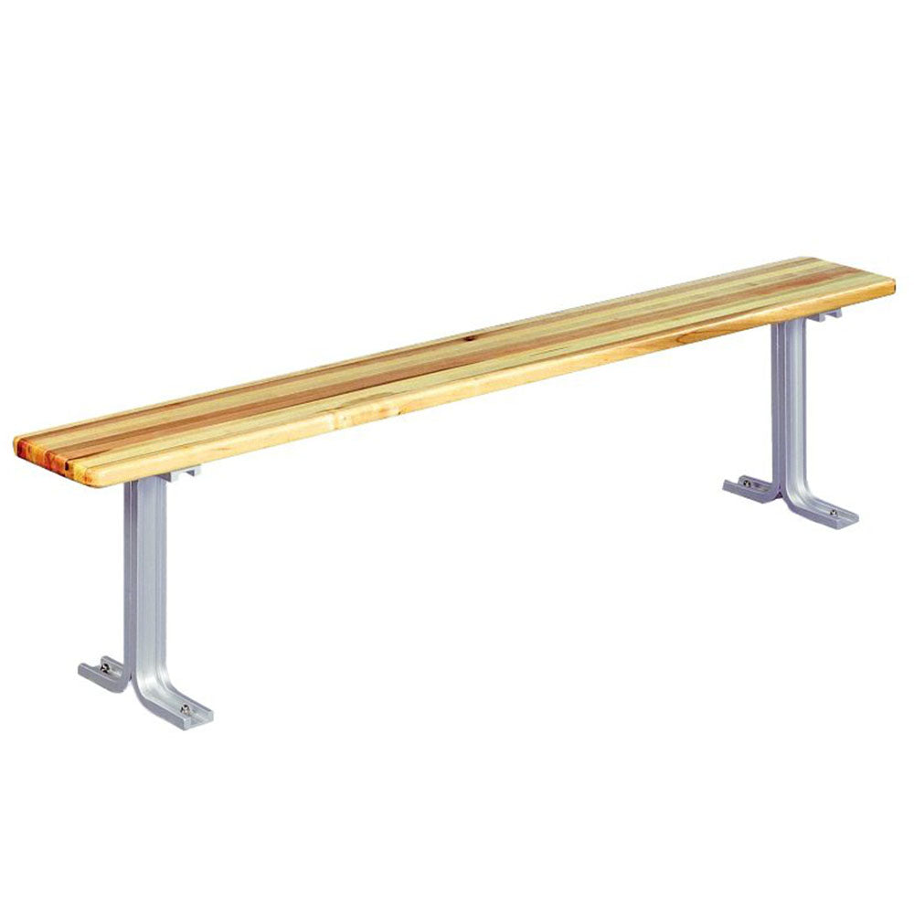 Hardwood Locker Room Benches with Aluminum Pedestals