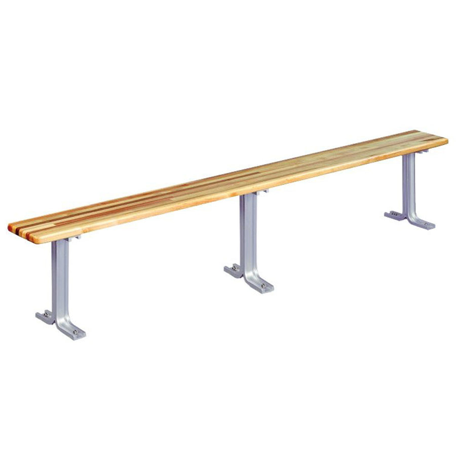 Hardwood Locker Room Benches with Aluminum Pedestals