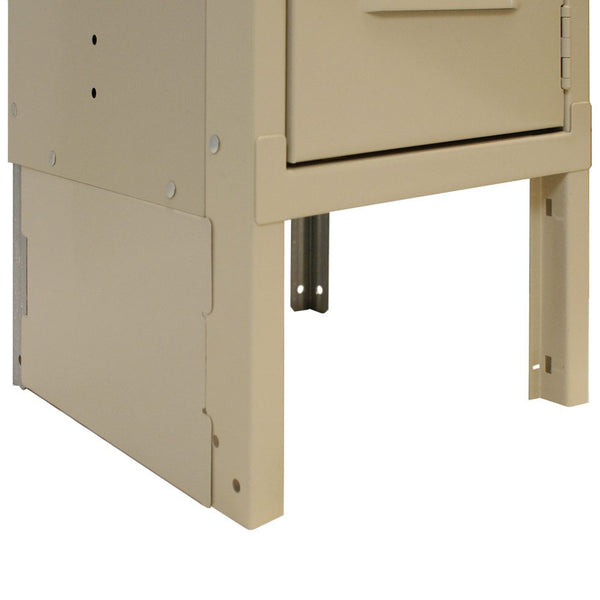 Closed End Bases for Lockers with Legs - Tan, 2-Pack