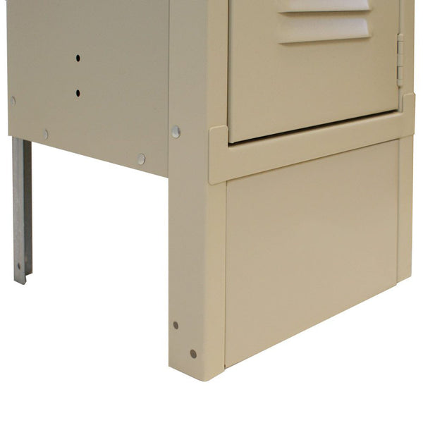 Closed Front Bases for Lockers with Legs - Tan