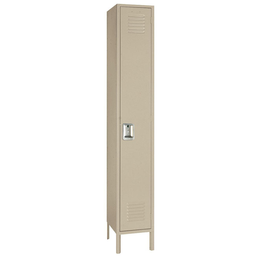 15"d x 12"w x 78"h Single Tier Steel Lockers - Tan