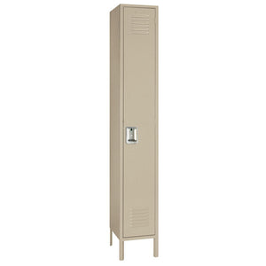 15"d x 12"w x 78"h Single Tier Steel Lockers - Tan