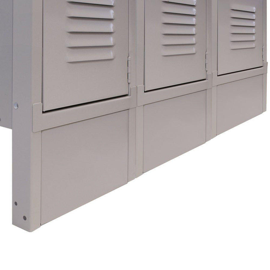 Closed Front Bases for Lockers with Legs - Gray